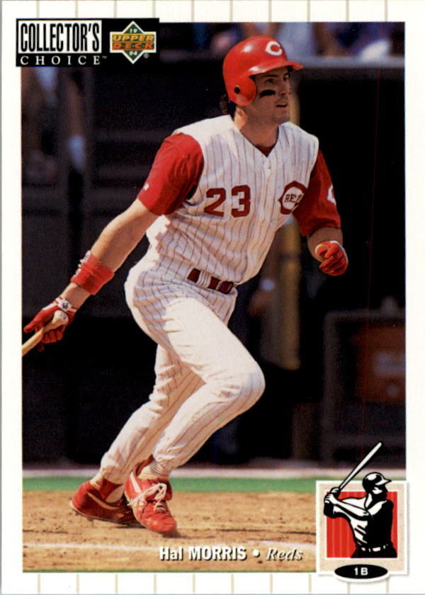 Hal Morris Signed 1995 Collector's Choice Baseball Card - Cincinnati Reds