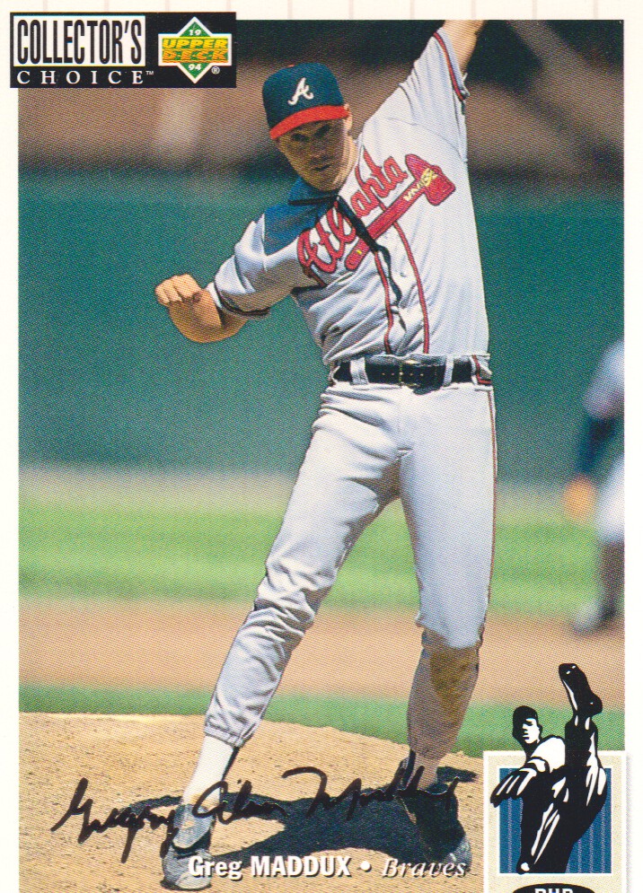 1994 Collector's Choice Silver Signature #183 Greg Maddux