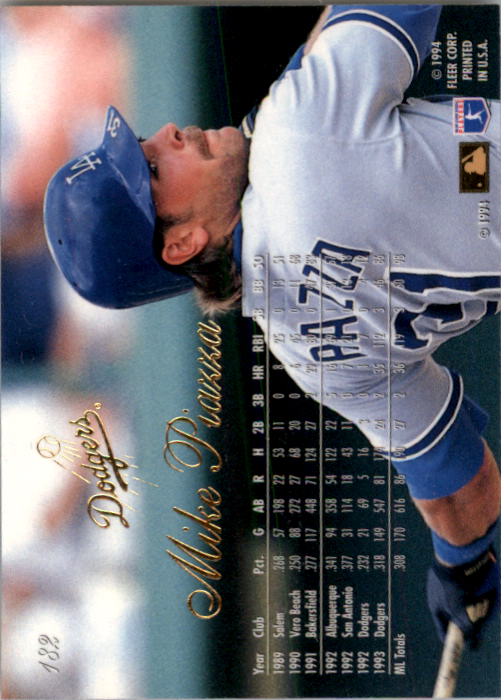 1994 Flair #182 Mike Piazza back image