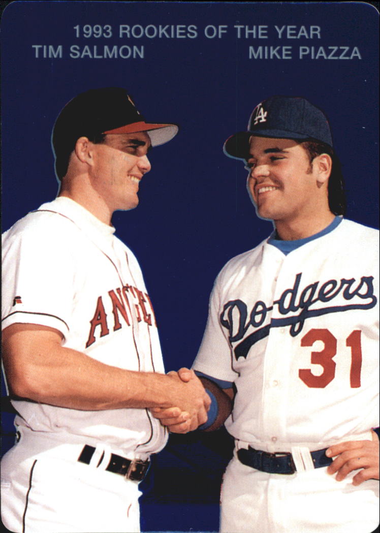 1994 Mother's Piazza/Salmon #BLUE Tim Salmon/Mike Piazza/(Blue foil background)