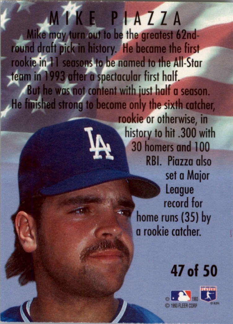 1994 Fleer All-Stars #47 Mike Piazza back image