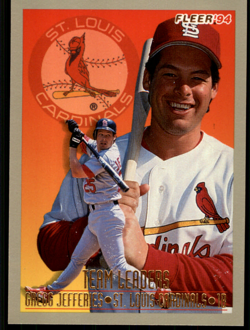 1994 Fleer Baseball "Team Leaders" Insert Cards - Picture 43 of 48