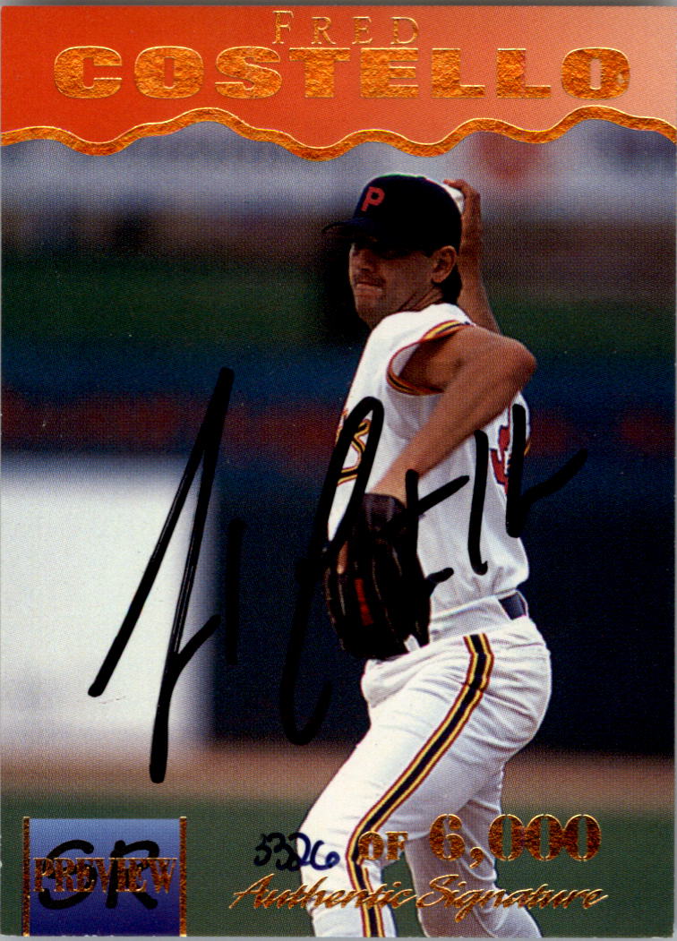 1995 Signature Rookies Previews Signatures #7 Fred Costello