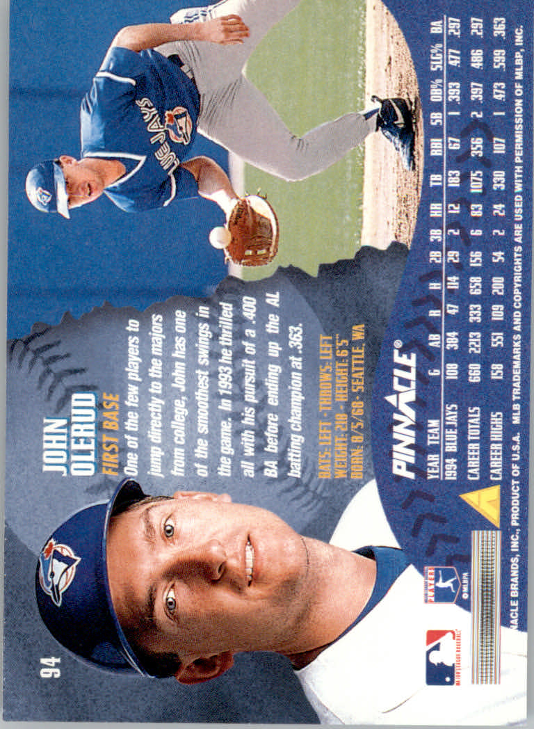 1995 Pinnacle Baseball "Artist's Proofs" Parallel Cards - Bild 17 von 25