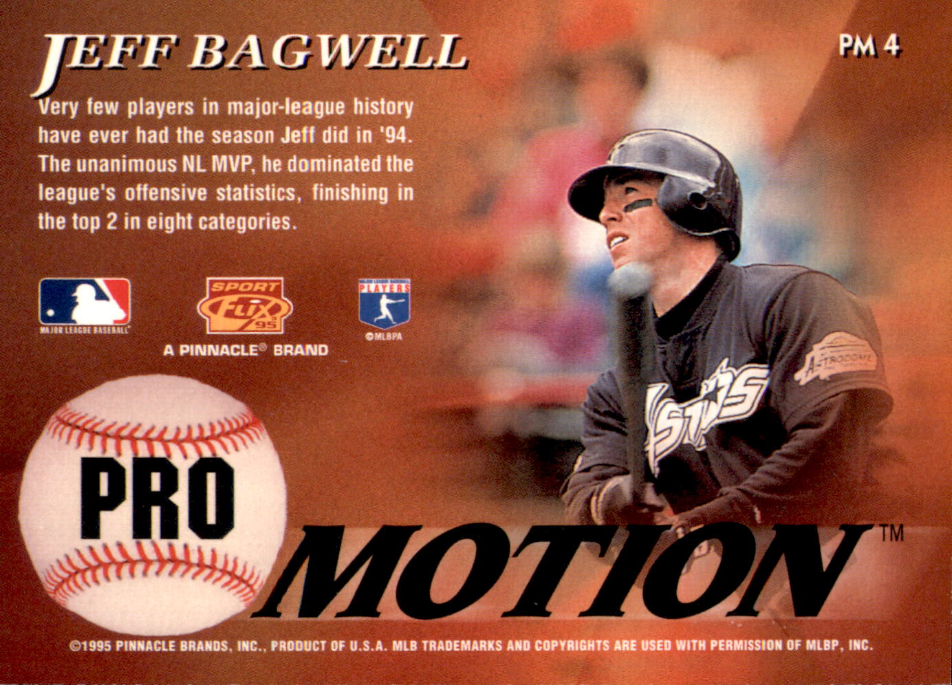 1995 Sportflix ProMotion #PM4 Jeff Bagwell