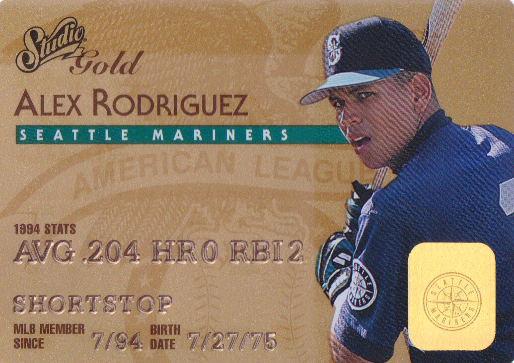 1995 Score #312 Alex Rodriguez - NM-MT - Southpaw Cards