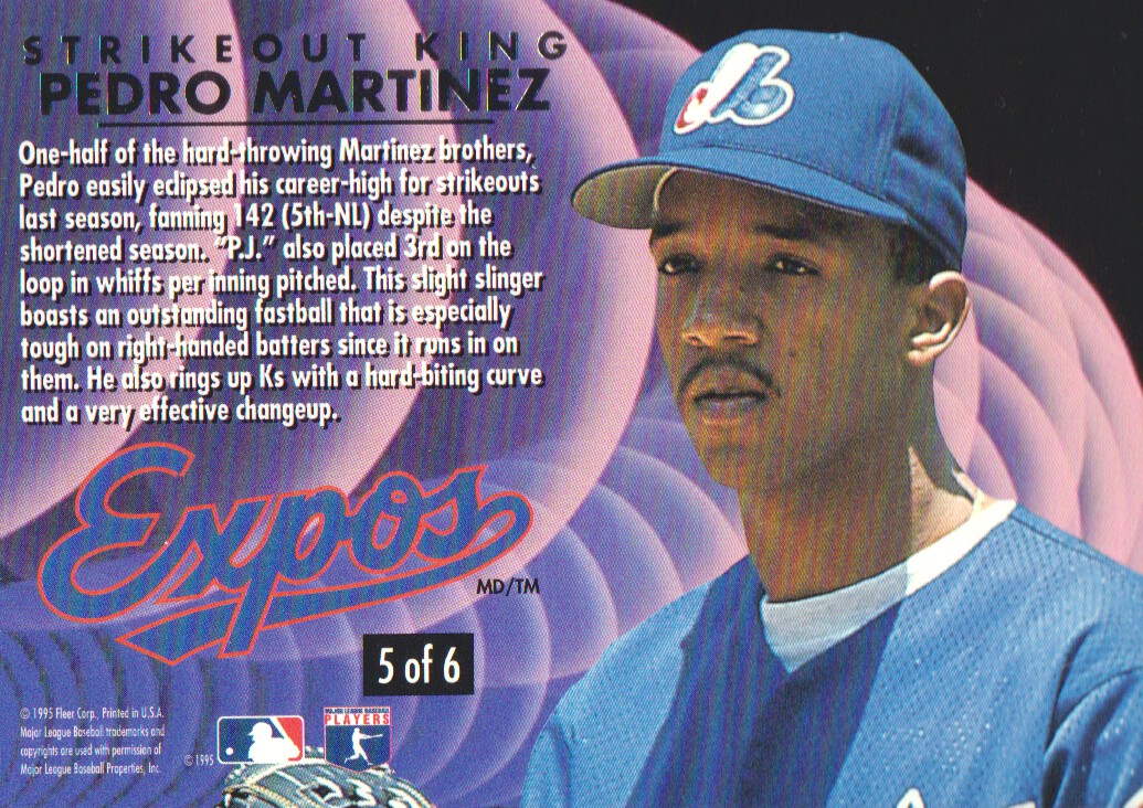 1995 Ultra Strikeout Kings #5 Pedro Martinez back image