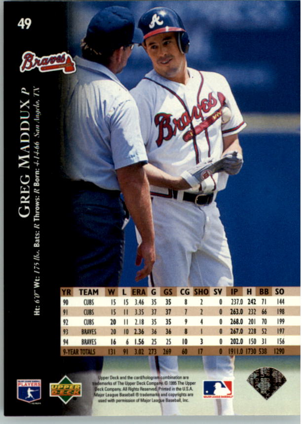 1995 Upper Deck Baseball Card Pick (Base) 1-260 - Picture 95 of 490