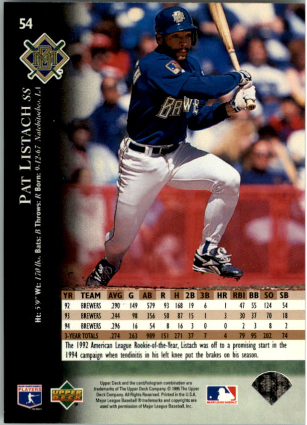 1995 Upper Deck Baseball Card Pick (Base) 1-260 - Picture 104 of 490