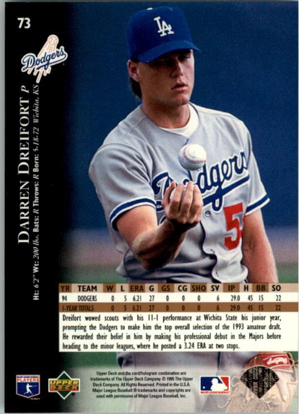 1995 Upper Deck Baseball Card Pick (Base) 1-260 - Picture 140 of 490