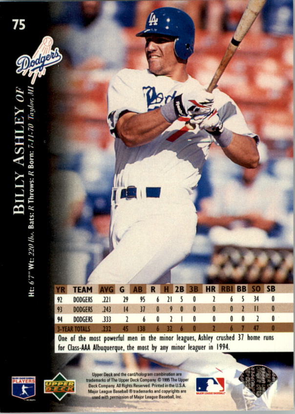 1995 Upper Deck Baseball Card Pick (Base) 1-260 - Picture 144 of 490