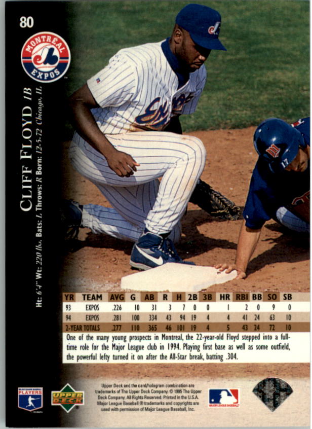 1995 Upper Deck Baseball Card Pick (Base) 1-260 - Picture 154 of 490