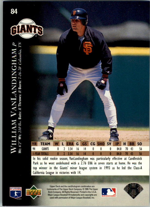 1995 Upper Deck Baseball Card Pick (Base) 1-260 - Picture 160 of 490