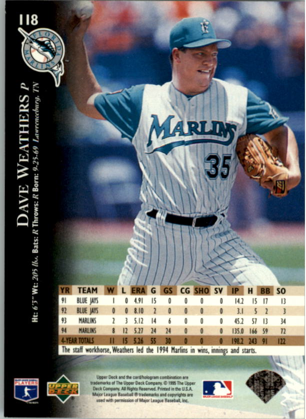 1995 Upper Deck Baseball Card Pick (Base) 1-260 - Picture 223 of 490