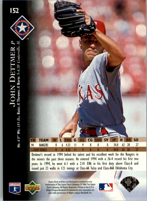 1995 Upper Deck Baseball Card Pick (Base) 1-260 - Picture 288 of 490