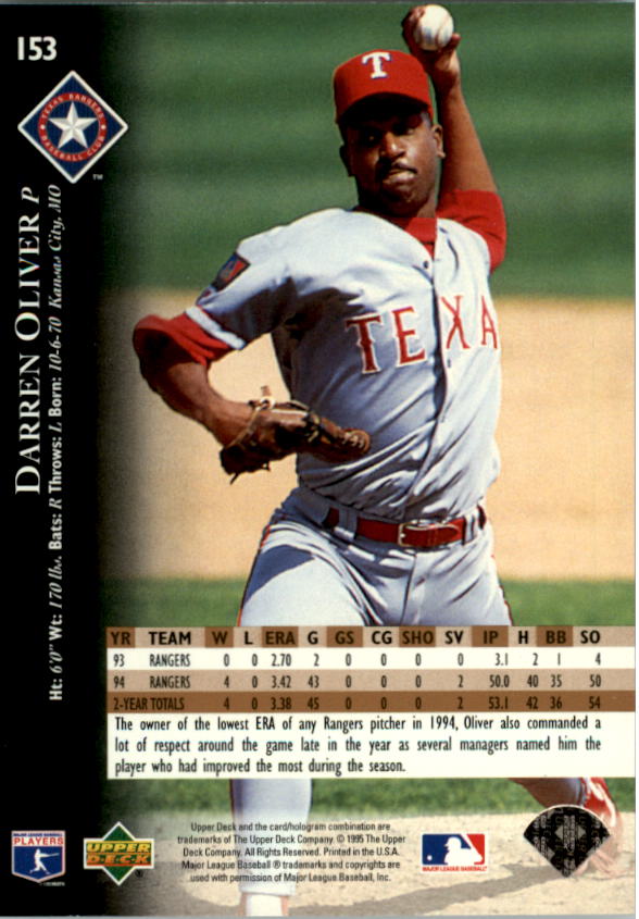 1995 Upper Deck Baseball Card Pick (Base) 1-260 - Picture 290 of 490