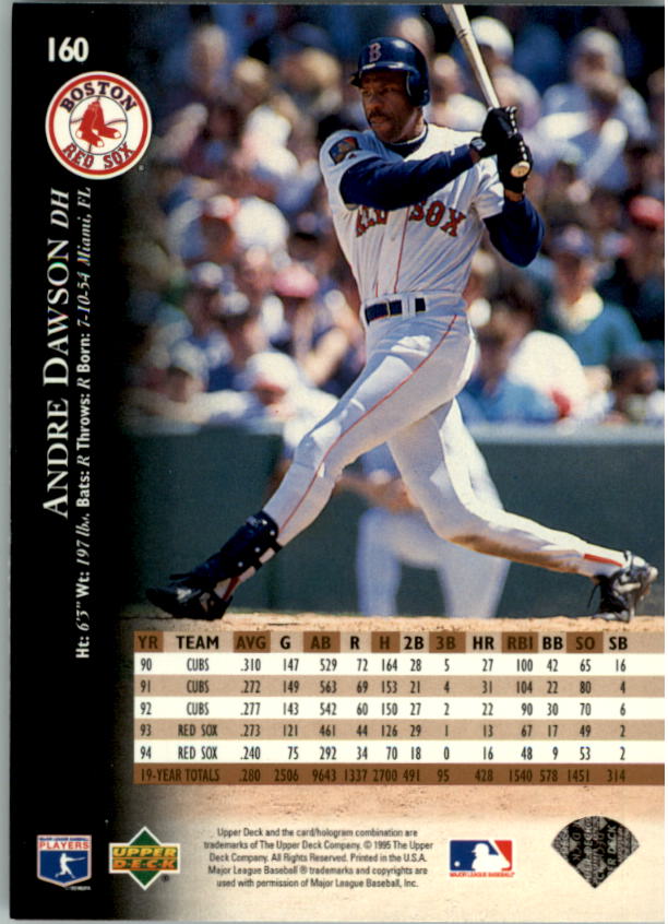 1995 Upper Deck Baseball Card Pick (Base) 1-260 - Picture 302 of 490