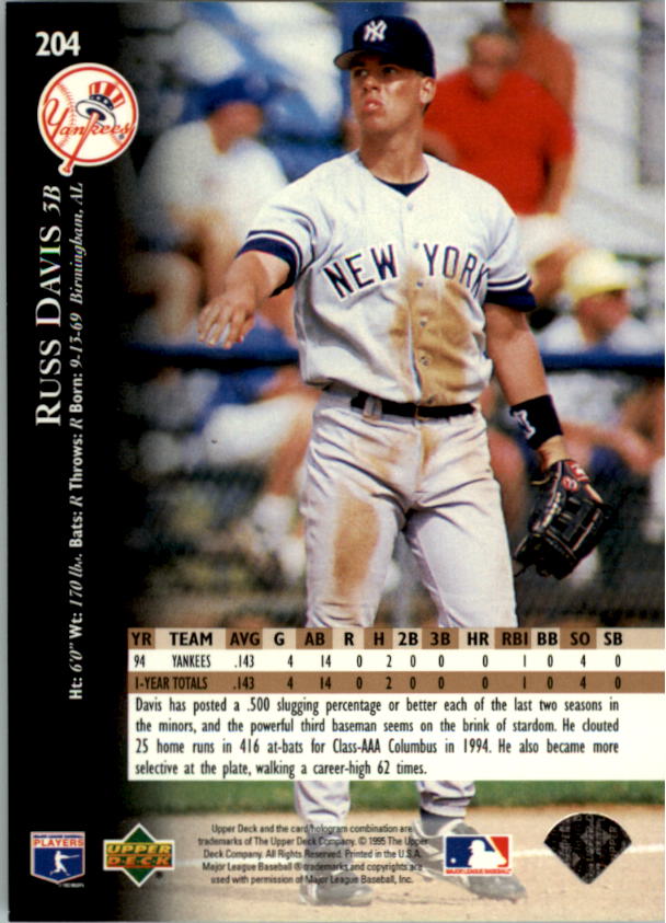 1995 Upper Deck Baseball Card Pick (Base) 1-260 - Picture 386 of 490