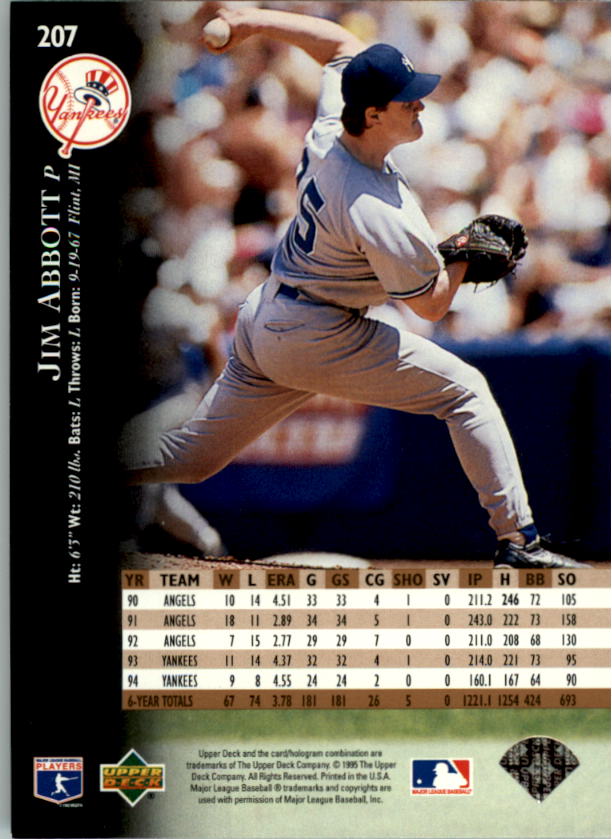 1995 Upper Deck Baseball Card Pick (Base) 1-260 - Picture 392 of 490