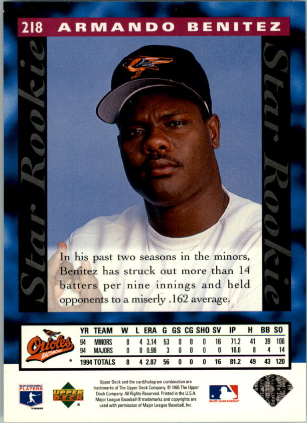 1995 Upper Deck Baseball Card Pick (Base) 1-260 - Picture 414 of 490