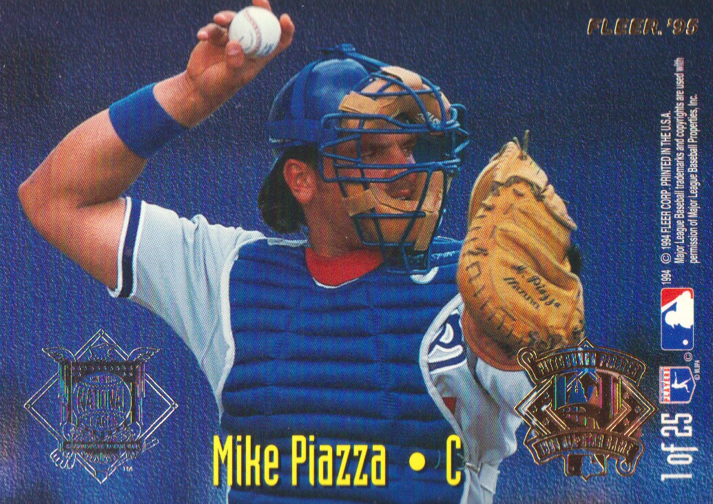 1995 Fleer All-Stars #1 M.Piazza/I.Rodriguez back image