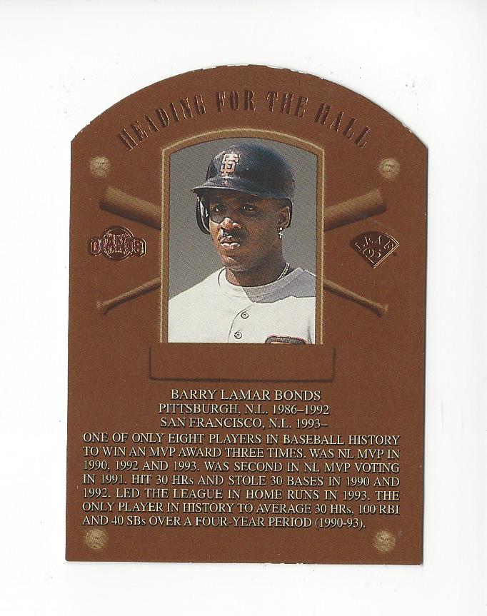1995 Leaf Heading for the Hall #4 Barry Bonds