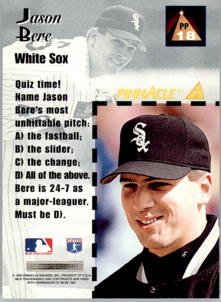 1995 Pinnacle Baseball "Pinnacle Performers" Insert Cards - Picture 15 of 15