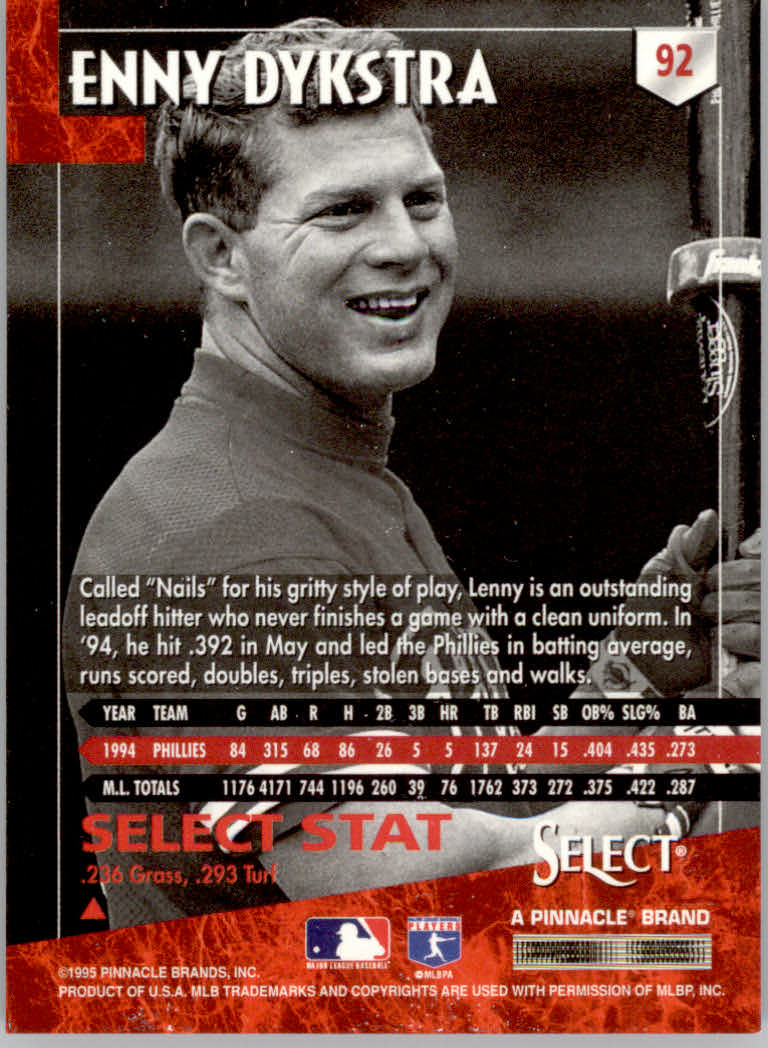 1995 Select (Pinnacle) Baseball "Main Set" Base Cards - Picture 175 of 472