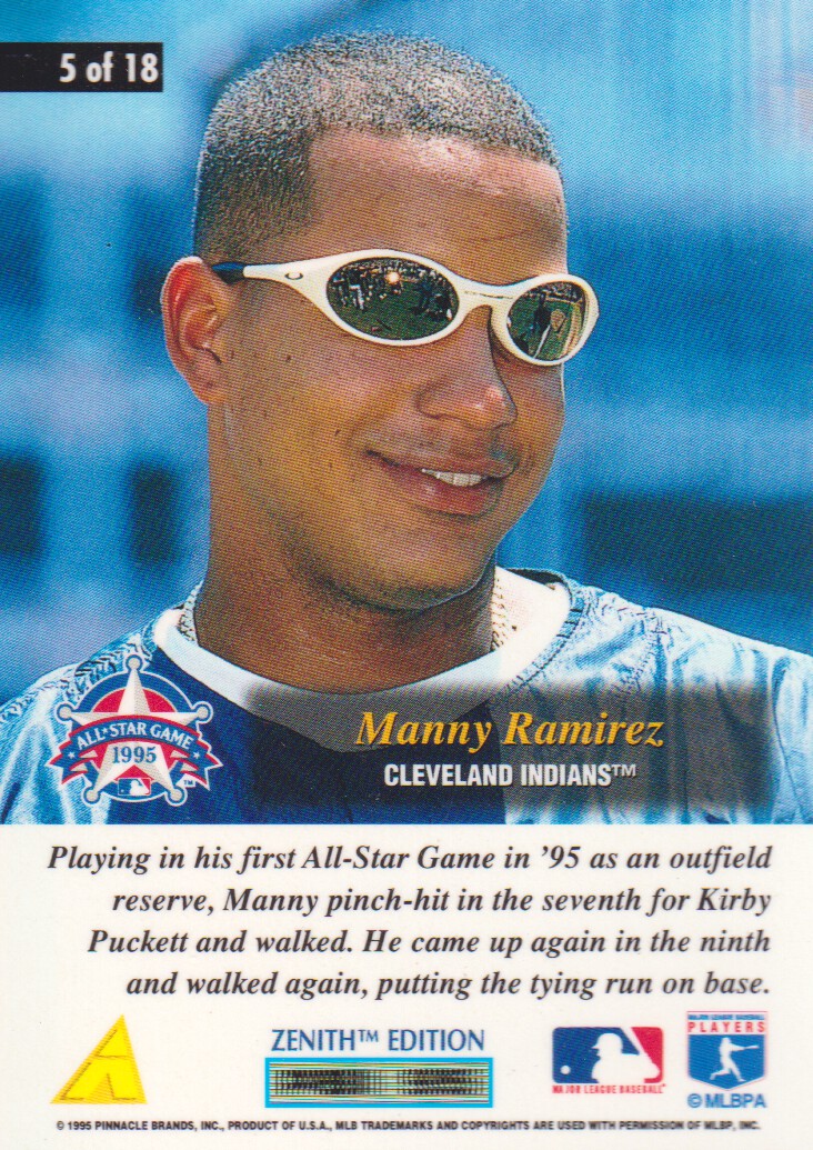 1995 Zenith All-Star Salute #5 Manny Ramirez back image