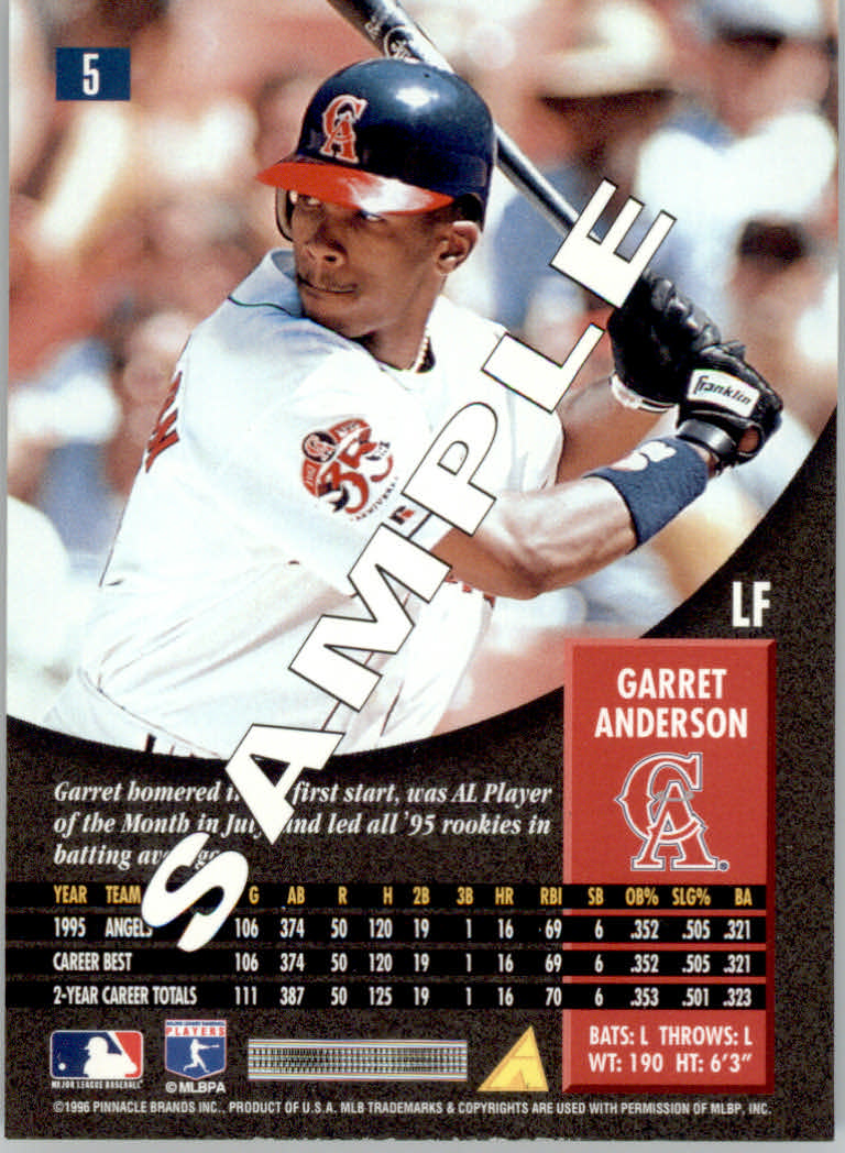 1996 Pinnacle Baseball "Promo and Insert" Cards - Picture 15 of 27