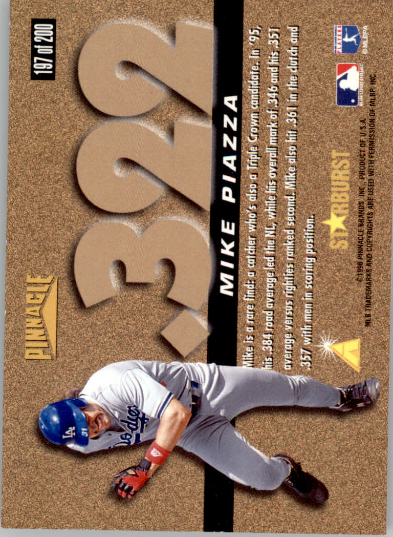 1996 Pinnacle Baseball "Starburst/Artist's Proofs" Parallel Cards - Picture 73 of 81