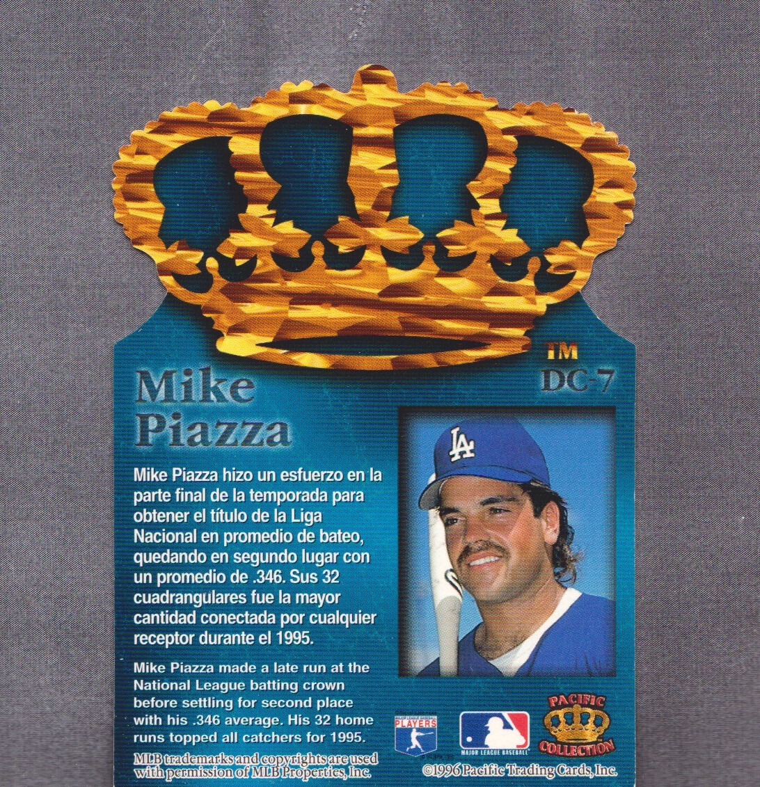 1996 Pacific Gold Crown Die Cuts #DC7 Mike Piazza back image