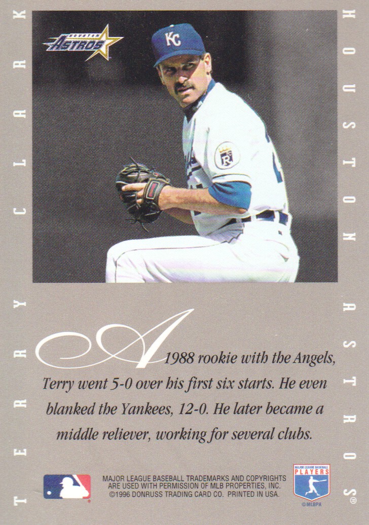 1996 Leaf Signature Extended Autographs #31 Terry Clark back image