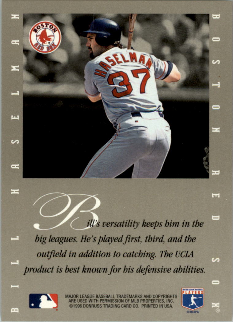 1996 Leaf Signature Extended Autographs #73 Bill Haselman back image