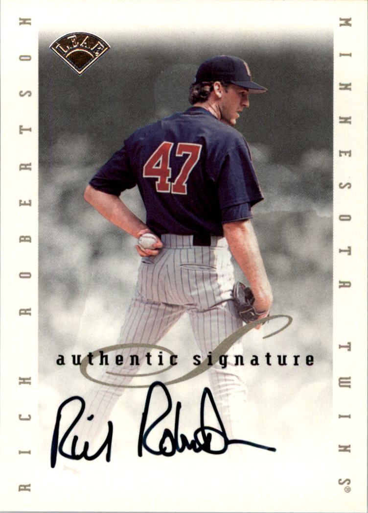 1996 Leaf Signature Extended Autographs #173 Rich Robertson