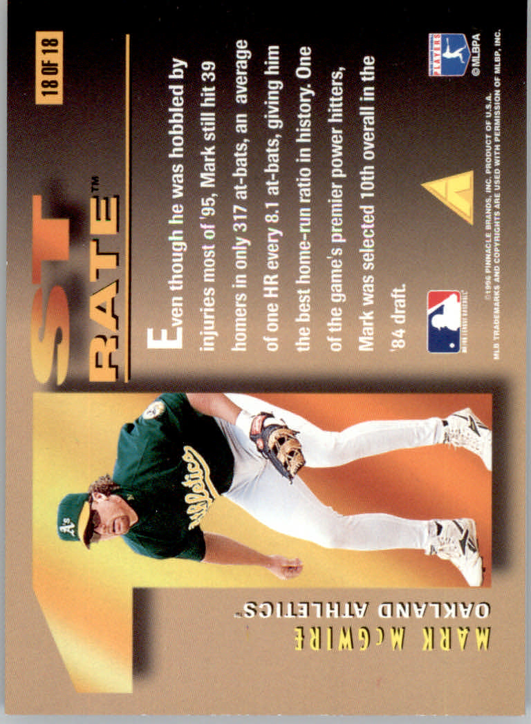 1996 Pinnacle Baseball "Promo and Insert" Cards - Picture 9 of 27