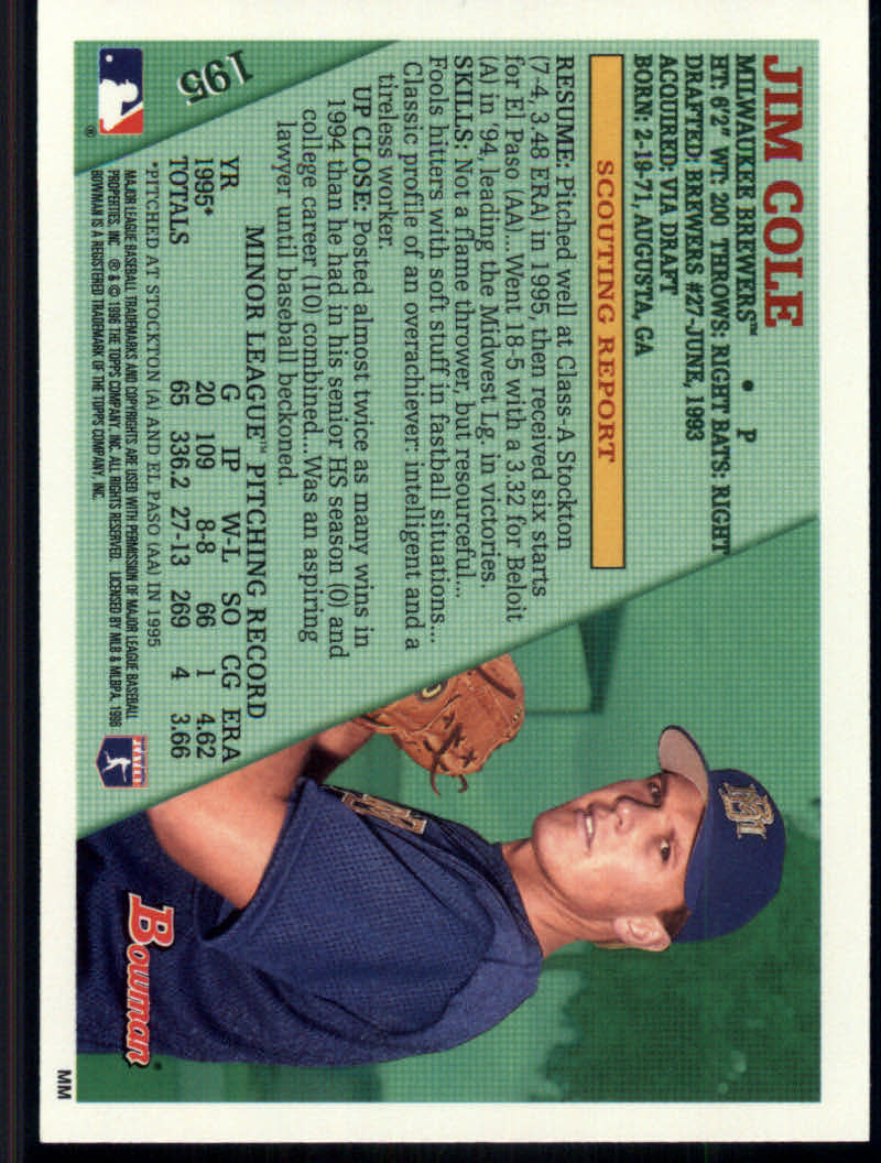 1996 Bowman Baseball "Foil" Parallel Cards - Picture 99 of 197