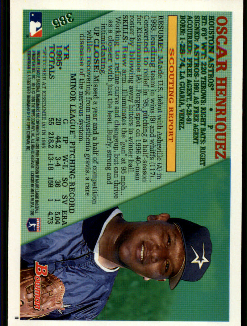 1996 Bowman Baseball "Foil" Parallel Cards - Picture 197 of 197