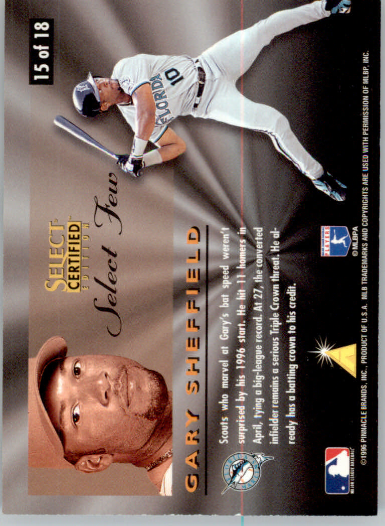 Tarjetas ""Insertar"" de béisbol con certificación Select (Pinnacle) 1996 - Imagen 9 de 9