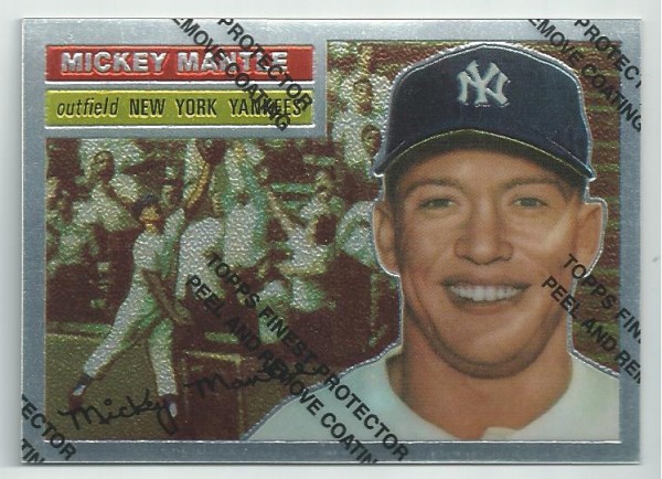 1996 Topps Mantle Finest #6 Mickey Mantle 1956 Topps