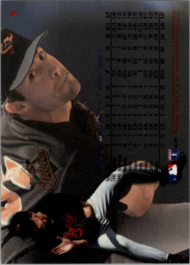 1996 Flair #9 Mike Mussina back image