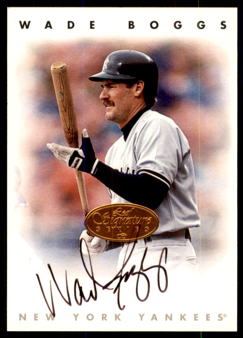 Wade Boggs autographed baseball card (New York Yankees) 1997