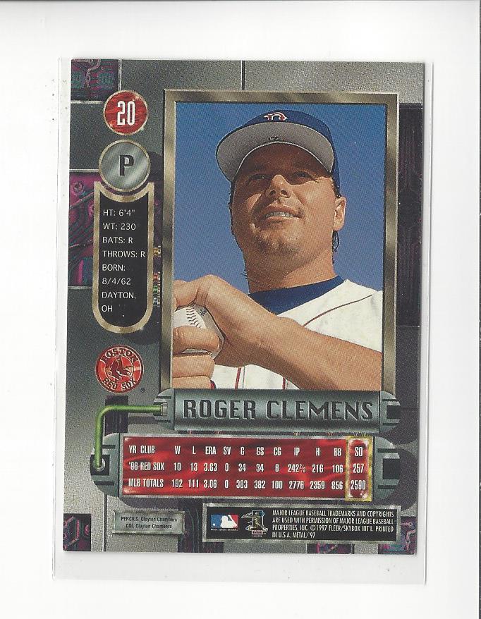 Roger Clemens cards (1987-2022) Red Sox Yankees Blue Jays Astros - You Choose - Picture 141 of 356