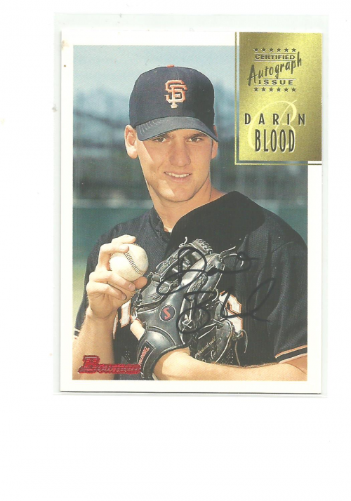 1997 Bowman Certified Black Ink Autographs #CA6 Darin Blood