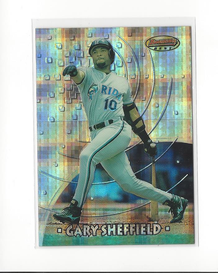 1997 Bowman's Best Preview Atomic Refractor #BBP9 Gary Sheffield