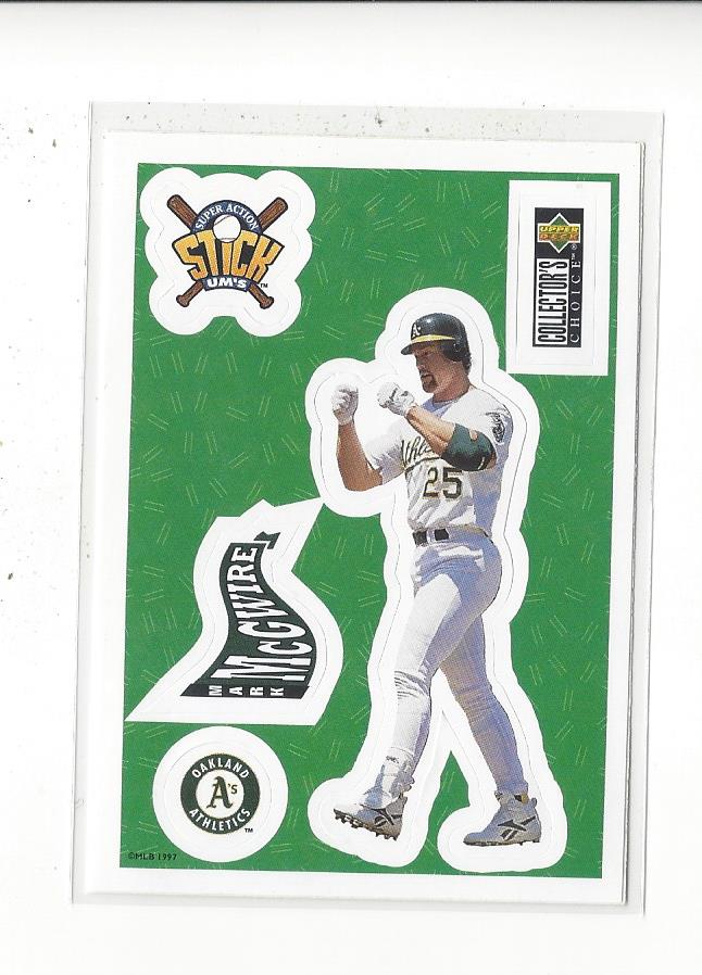 1997 Collector's Choice Stick'Ums #25 Mark McGwire