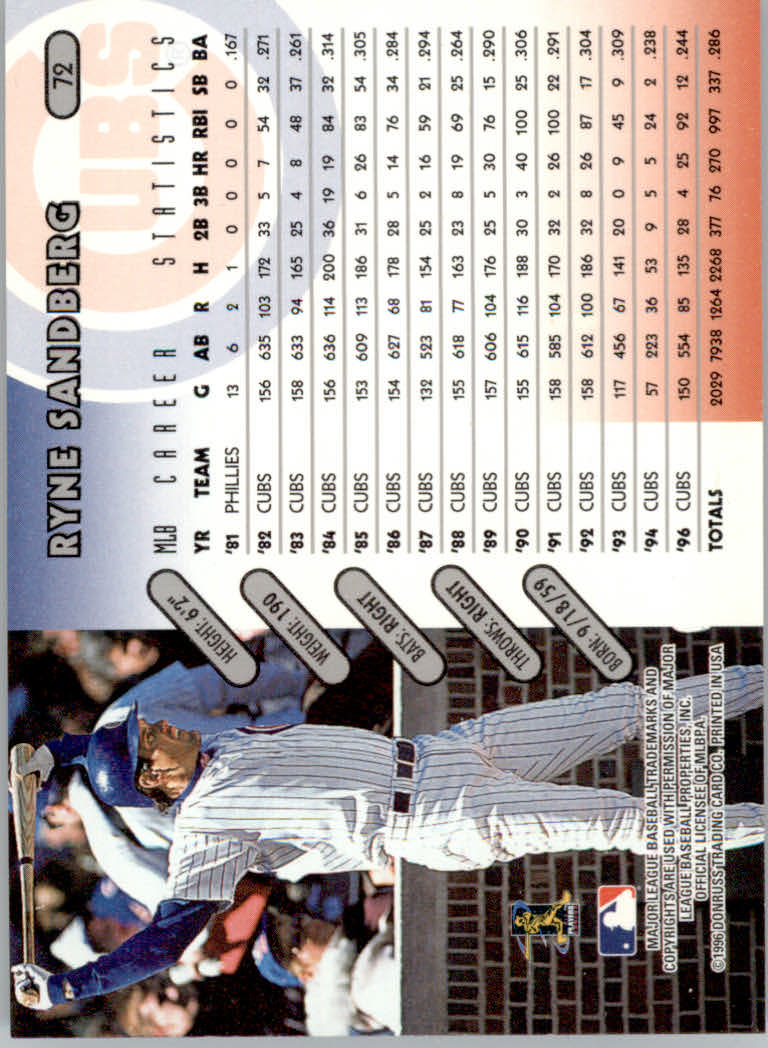 1997 Donruss Baseball "Main Set" Base Cards #1 to #250 - Picture 145 of 501