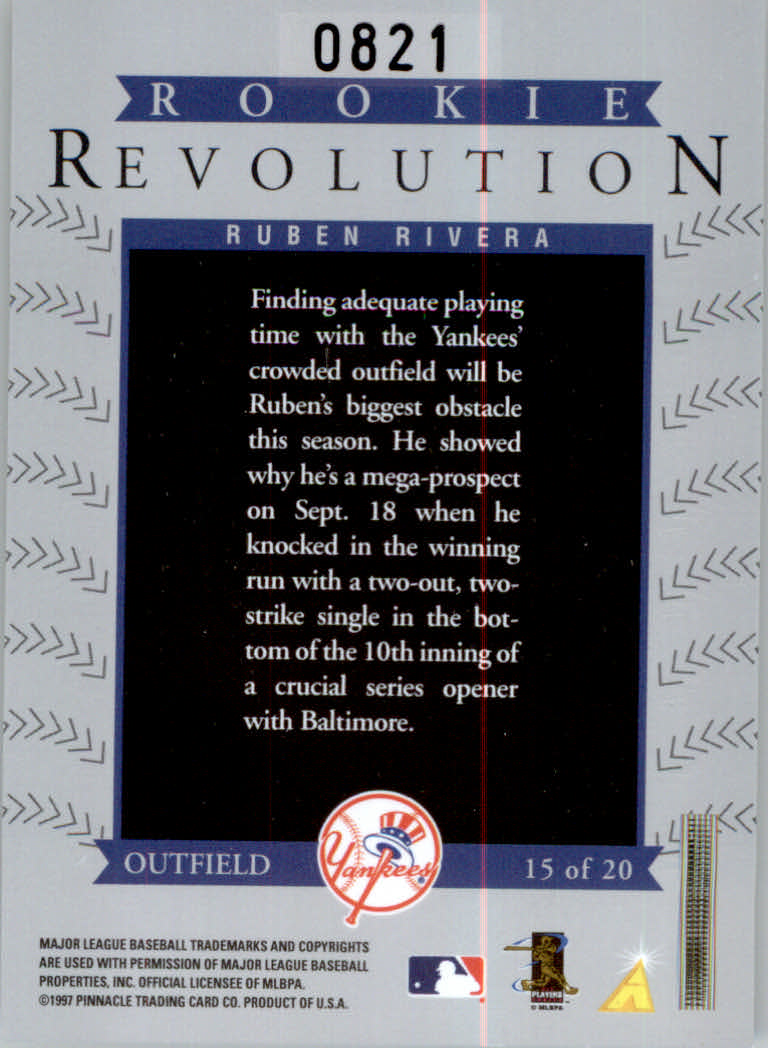 Select (Pinnacle) 1997 béisbol ""Rookie Revolution and Tools OT Trade - Imagen 5 de 17