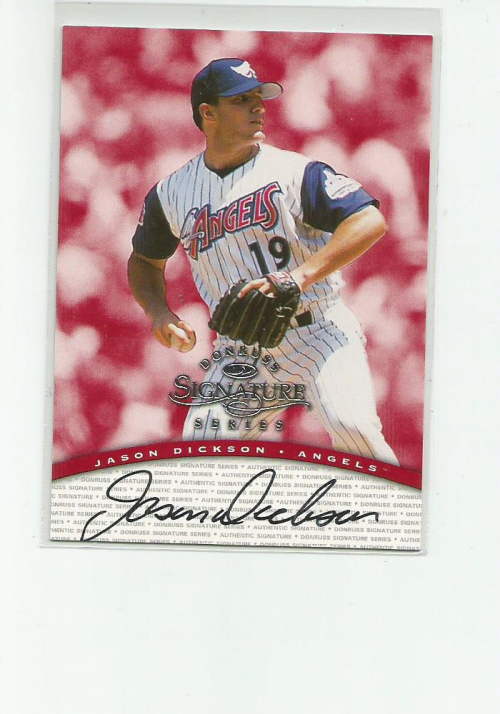 Jason Dickson autographed baseball card (Anaheim Angels) 1997 Topps Bowman  #79