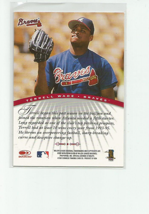 1997 Donruss Signature Autographs #103 Terrell Wade/3900 back image